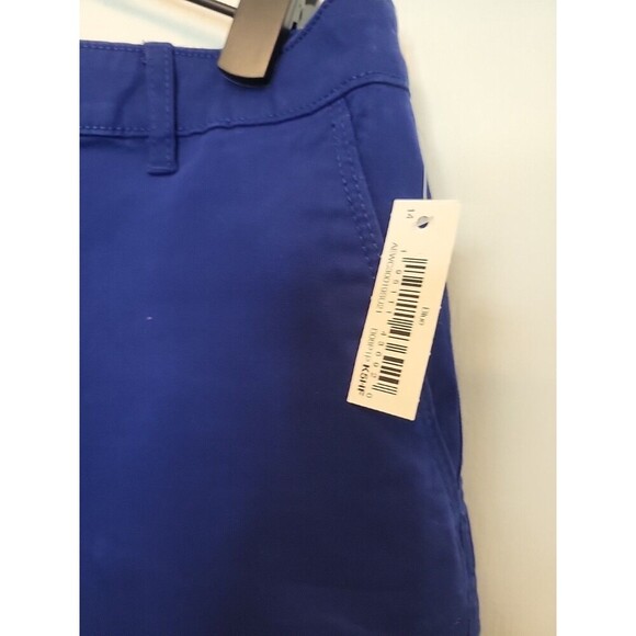 Amazon Essentials Women's 14 Blue Khaki Shorts NWT 34” Waist - Picture 3 of 7